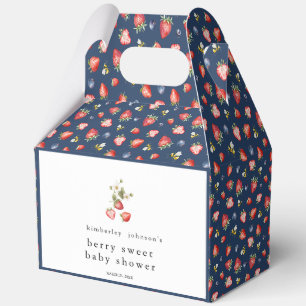 Berry Sweet Strawberry Girl Baby Shower Favour Box