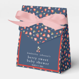 Berry Sweet Strawberry Girl Baby Shower Favour Box