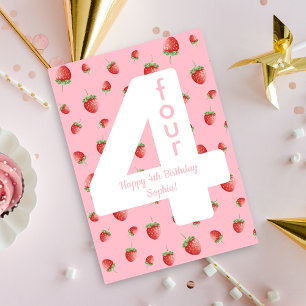 Berry Sweet Strawberry Happy Birthday Card