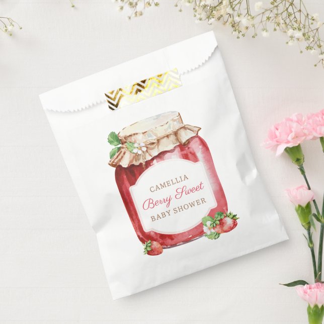 Berry Sweet Strawberry Jam Baby Shower Favour Bags (Sealed)