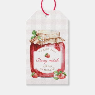 Berry Sweet Strawberry Jam Baby Shower Thank You Gift Tags