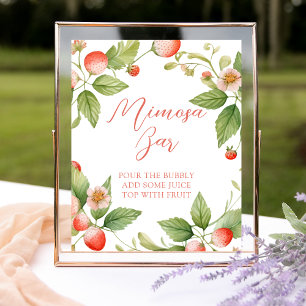 Berry Sweet Strawberry Mimosa Bar Sign