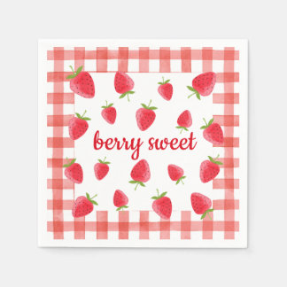Berry Sweet Strawberry Party Napkin