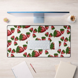 Berry Sweet Strawberry Pattern Desk Mat