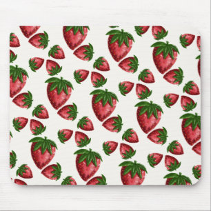 Berry Sweet Strawberry Pattern Mouse Pad