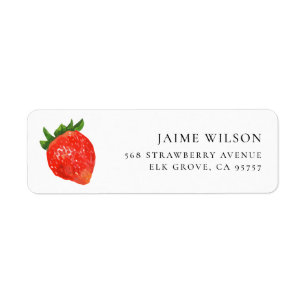 Berry Sweet Strawberry Personalized Return Address