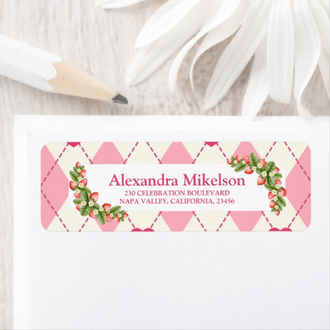 Berry Sweet Strawberry Pink Bridal Shower return (Insitu)
