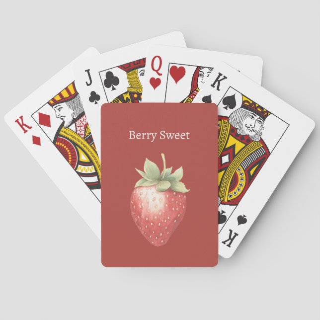 Berry Sweet Strawberry Playing Cards (Back)