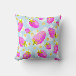 Berry Sweet Strawberry Throw Pillow