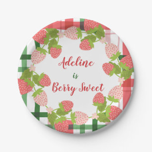 Berry Sweet Strawberry Wreath Paper Plate