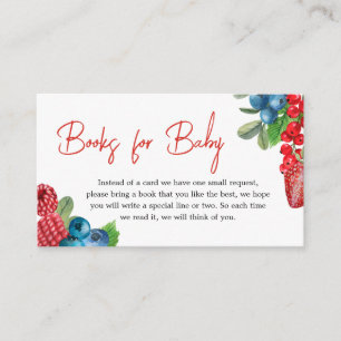 Berry Sweet Summer Baby Shower Books for Baby Enclosure Card
