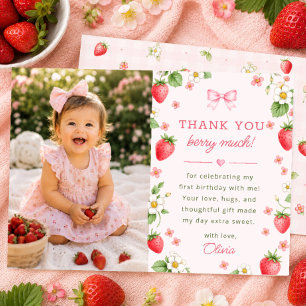 Berry Sweet Thank You Photo Card
