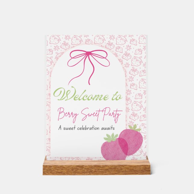 Berry Sweet Welcome Sign (Front)