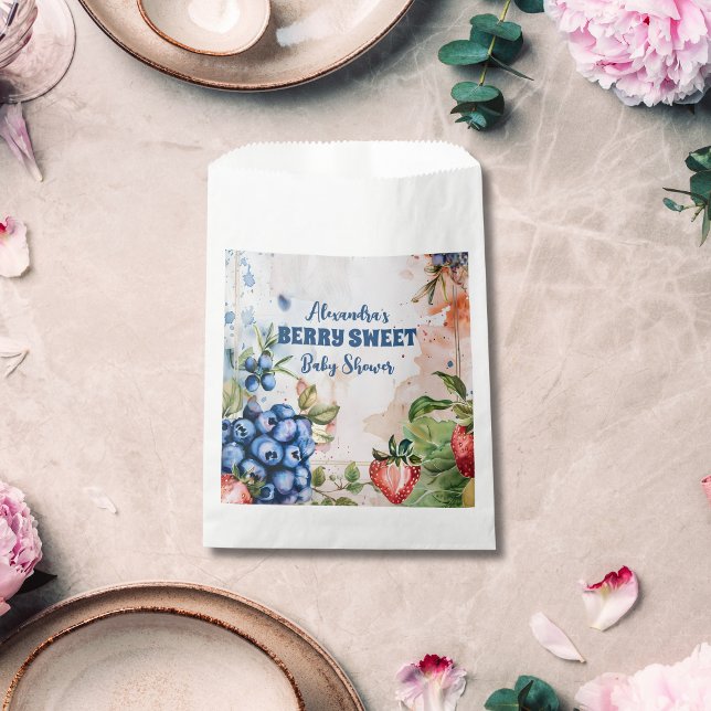 Berry Sweet  Wild Berries & Flowers Baby Shower Favour Bags (Creator Uploaded)