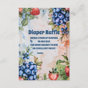 Berry Sweet  Wild Berries & Flowers  Diaper Raffle Enclosure Card