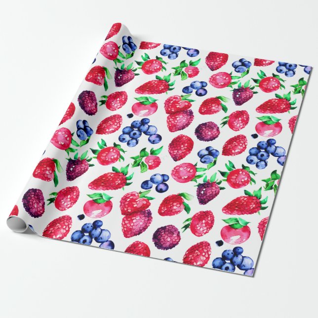 Berry Sweet Wrapping Paper (Unrolled)