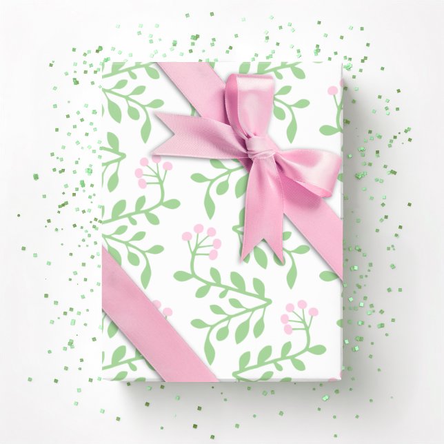 Berry Twist in Pink and Green Wrapping Paper (Creator Uploaded)