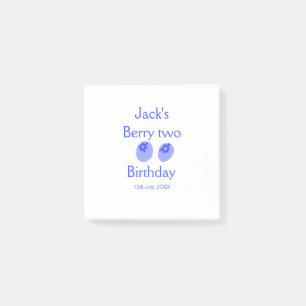 Berry two birthday blue berry add name date kids r post-it notes