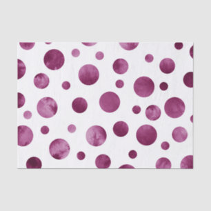 Berry Watercolor Polka Dots Tissue Paper