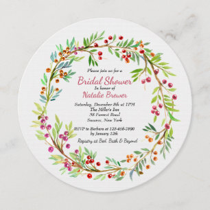 Berry Wreath Invitation