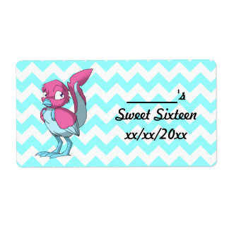 Berry Yogurt/Ice Blue Reptilian Bird Water Bottle