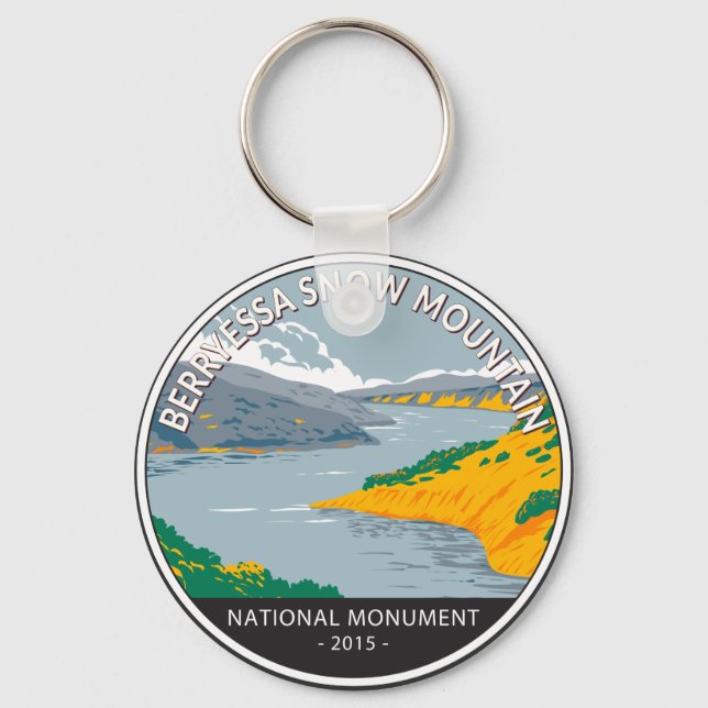 Berryessa Snow Mountain National Monument Vintage Key Ring (Front)