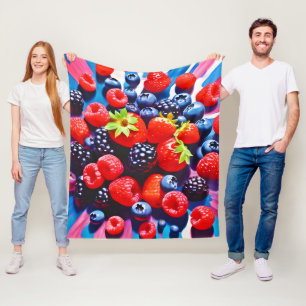 Berrylicious Burst Fleece Blanket