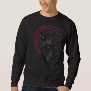 Berserk Bear Warrior Odin Runes Norse Compass Viki Sweatshirt