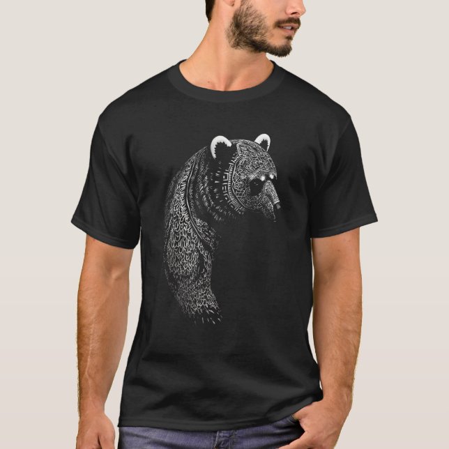 Berserker Bear Warrior Odin Norse Mythology Viking T-Shirt (Front)