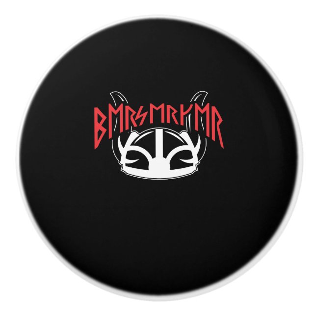 Berserker Viking Runes Norse Paganism Ceramic Knob (Front)