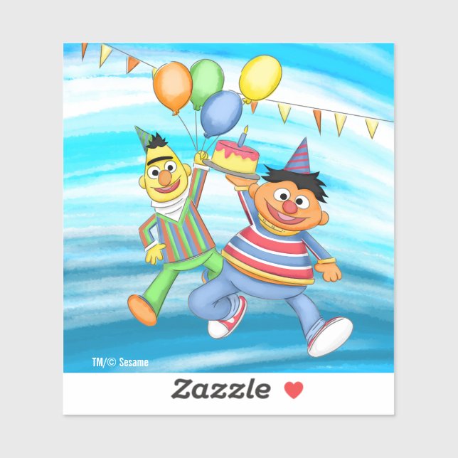 Bert and Ernie Birthday Balloons (Sheet)