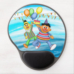 Bert and Ernie Birthday Balloons Gel Mouse Mat