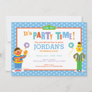 Bert and Ernie Birthday Invitation