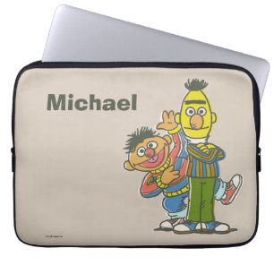 Bert and Ernie Classic Style Add Your Name Laptop Sleeve