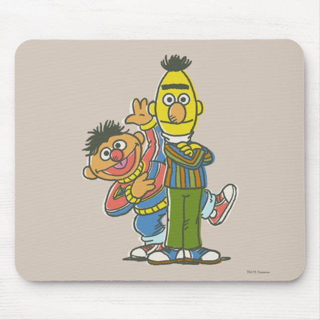 Bert and Ernie Classic Style Mouse Mat (Front)