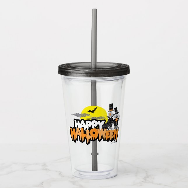 Bert and Ernie | Happy Halloween Acrylic Tumbler (Front)