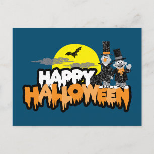 Bert and Ernie Happy Halloween Postcard