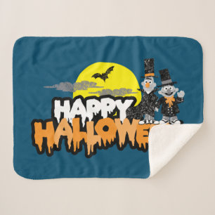 Bert and Ernie   Happy Halloween Sherpa Blanket