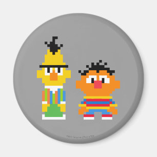 Bert and Ernie Pixel Art Magnet