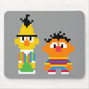 Bert and Ernie Pixel Art Mouse Mat