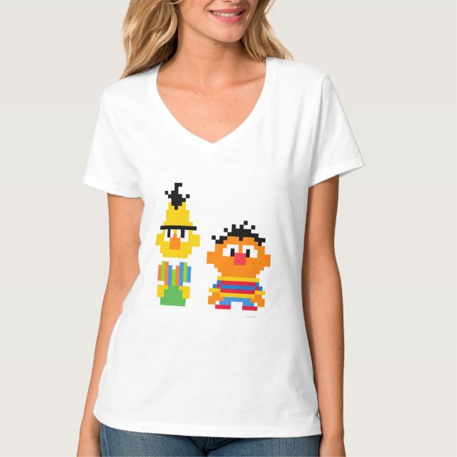 Bert and Ernie Pixel Art T-Shirt (Front)