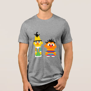 Bert and Ernie Pixel Art Tri-Blend Shirt