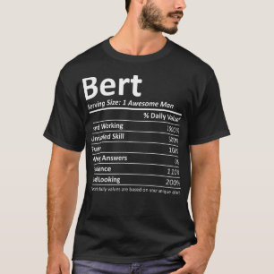 BERT Nutrition Funny Birthday Personalised Name Gi T-Shirt