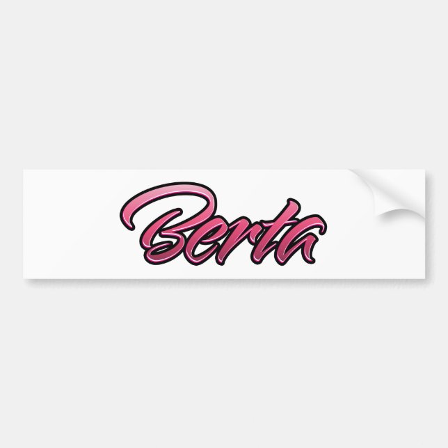 Berta faded pink Aufkleber Sticker (Front)