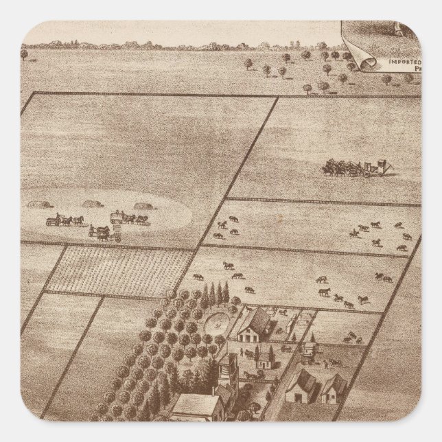 Bertch ranch square sticker (Front)