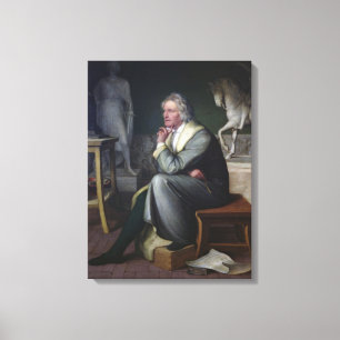 Bertel Thorvaldsen in his studio at Rome, 1834 Canvas Print