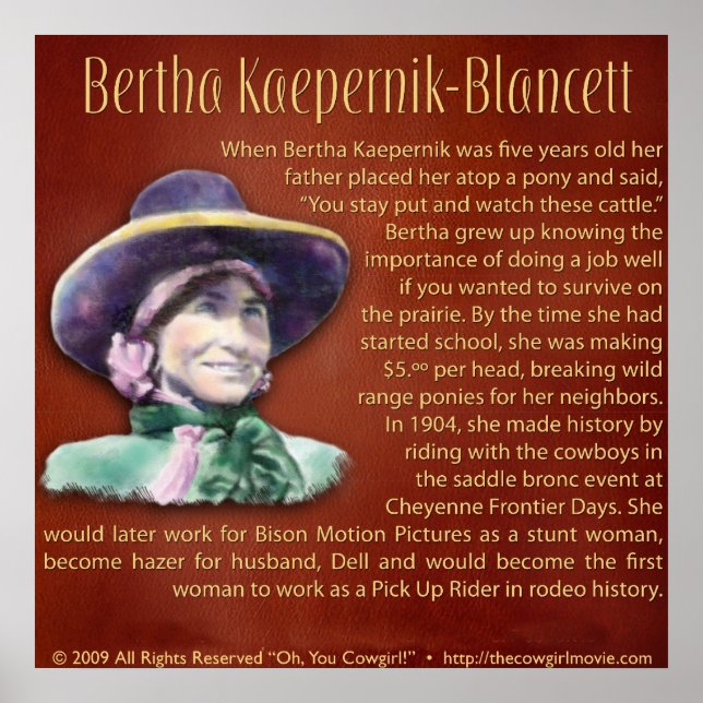 Bertha Kaepernik-Blancett Poster (Front)