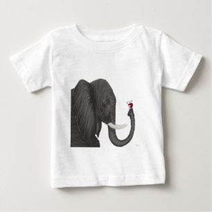 Bertha The Adorable Elephant And Cute Ladybug Baby T-Shirt