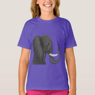 Bertha The Adorable Elephant And Cute Ladybug T-Shirt