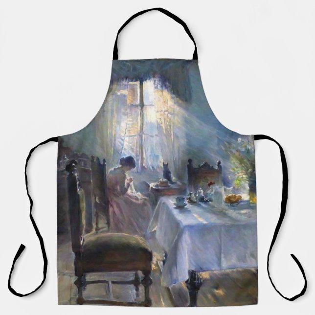 Bertha Wegmann - Woman Sewing In An Interior Apron (Front)